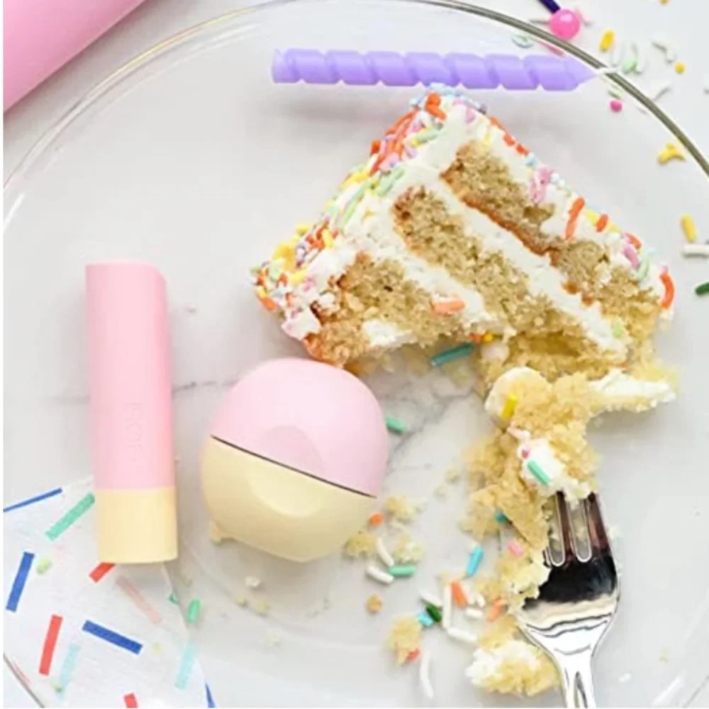 NWT EOS Super Soft Shea Lip Balm- Birthday Cake, Long-Lasting Hydration